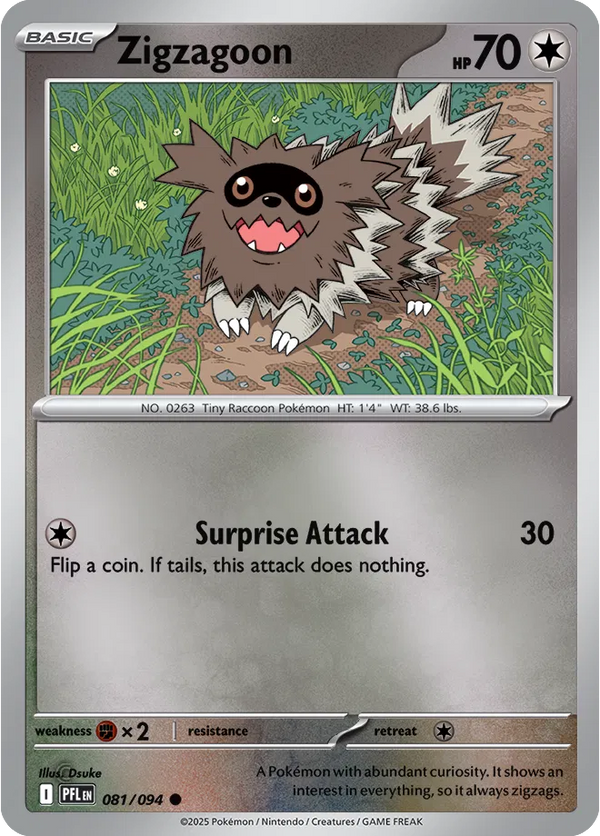 Zigzagoon - Phantasmal Flames (081/094 Reverse Holo)