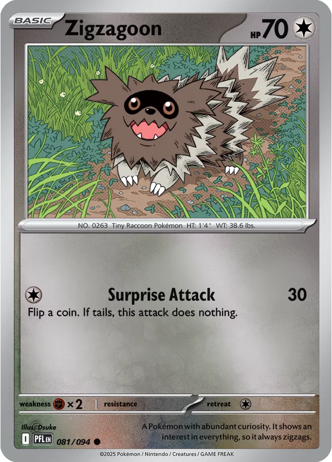 Zigzagoon - Phantasmal Flames (081/094 Reverse Holo)