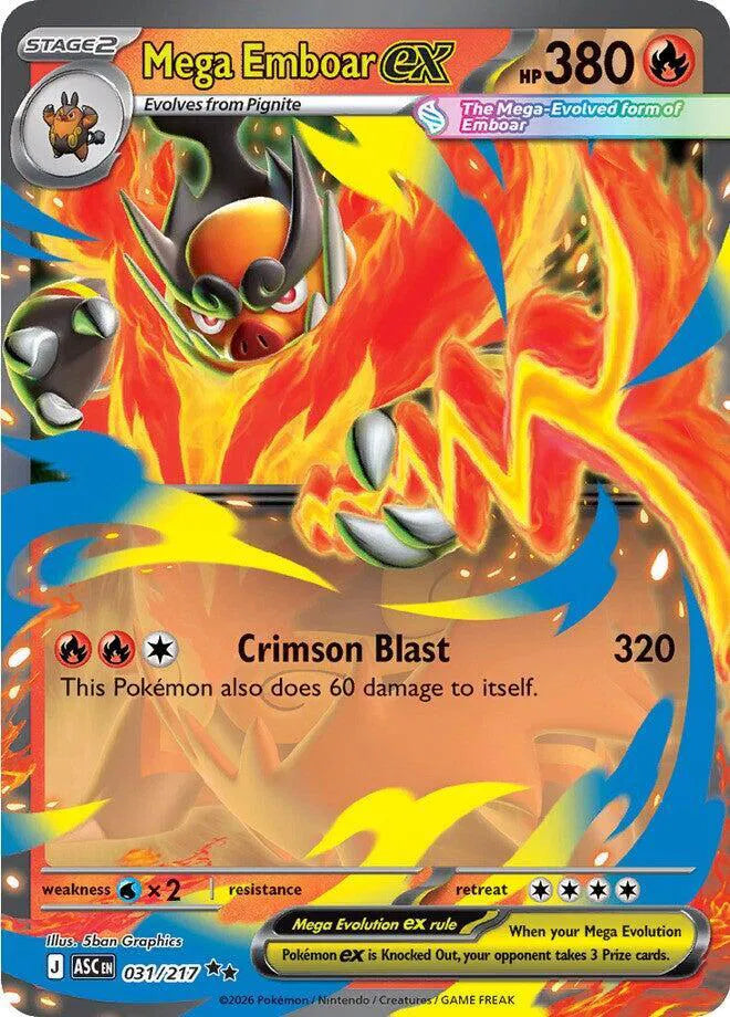 Mega Emboar ex - Ascended Heroes (Double Rare)