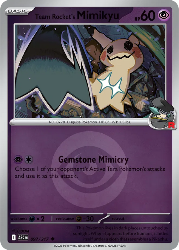 Team Rocket's Mimikyu (Energy Symbol Pattern) - Ascended Heroes