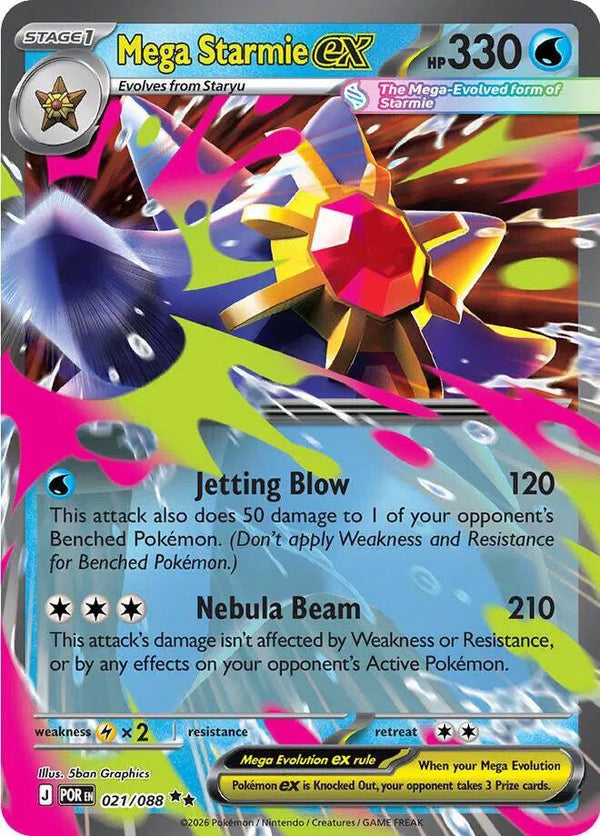 Mega Starmie ex - Perfect Order (Double Rare, 021/088 Holo)