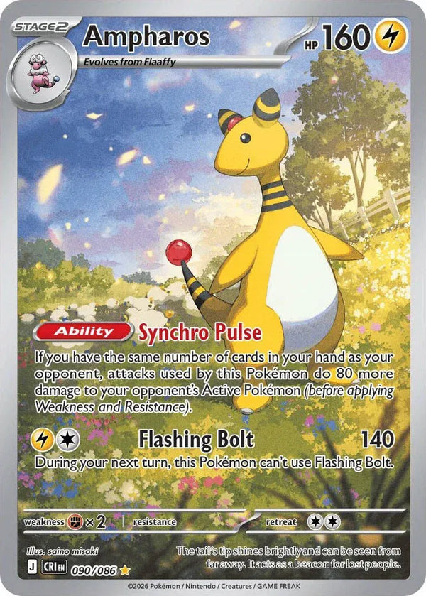Ampharos - Chaos Rising (Illustration Rare, 090/086 Holo)