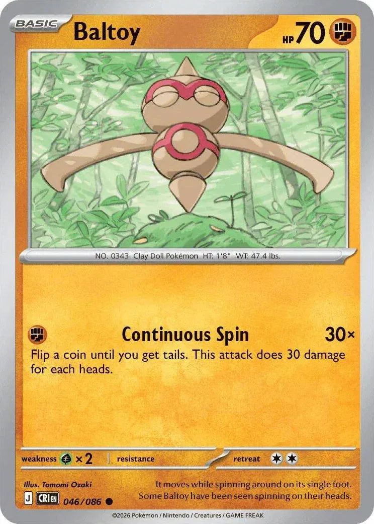 Baltoy - Chaos Rising (046/086 Reverse Holo)