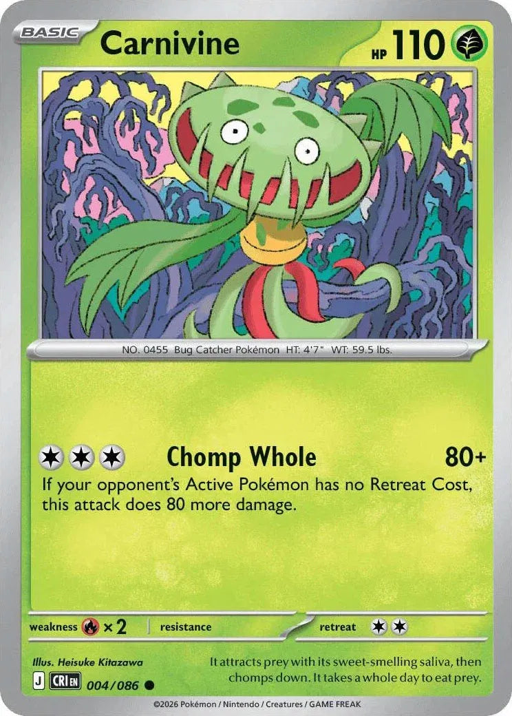 Carnivine - Chaos Rising (004/086 Reverse Holo)