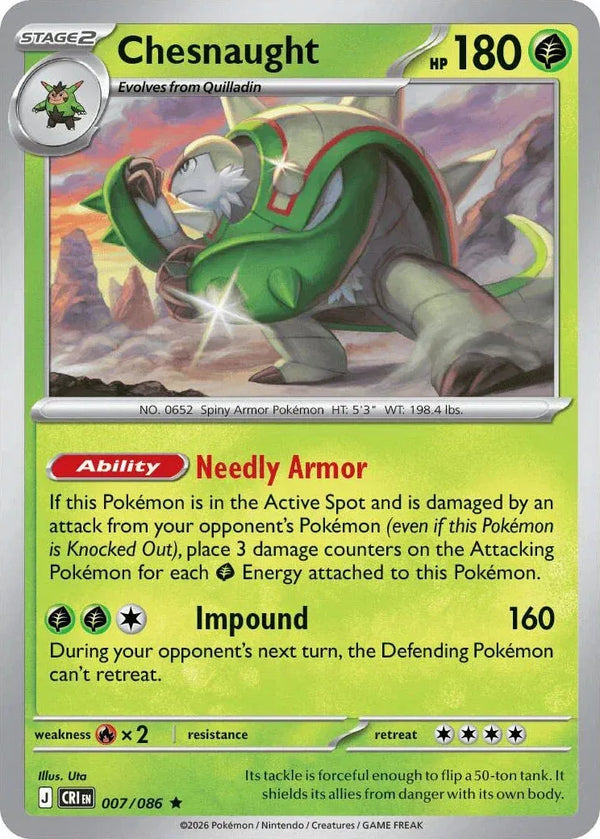 Chesnaught - Chaos Rising (007/086 Reverse Holo)