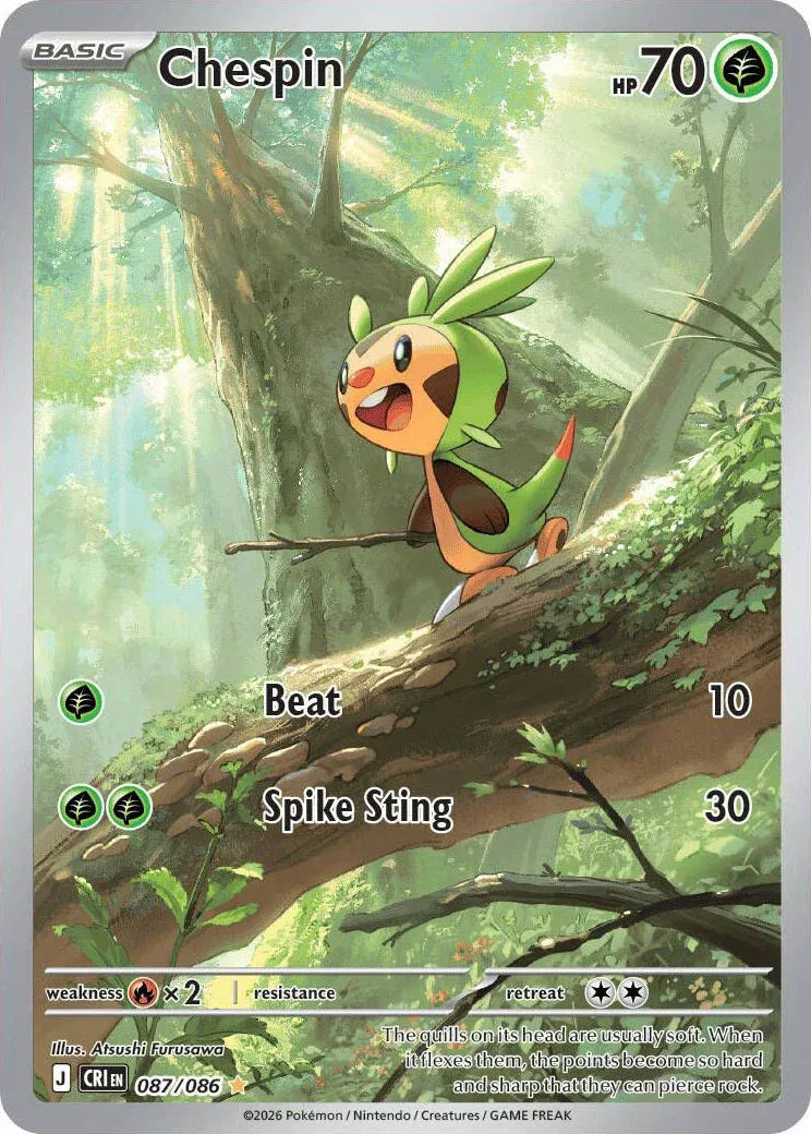 Chespin - Chaos Rising (Illustration Rare, 087/086 Holo)
