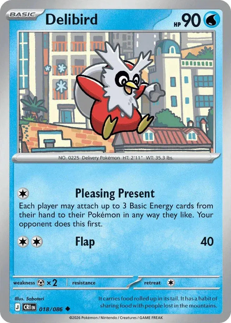 Delibird - Chaos Rising (018/086 Reverse Holo)