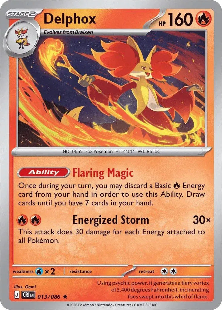 Delphox - Chaos Rising (013/086 Holo)
