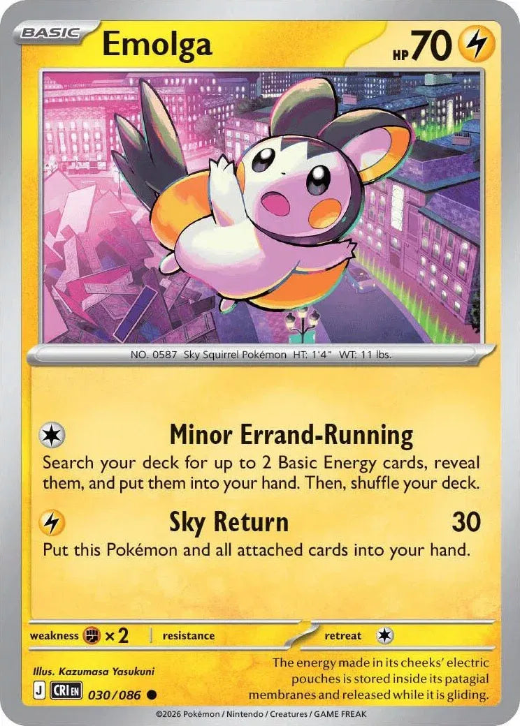 Emolga - Chaos Rising (030/086 Reverse Holo)