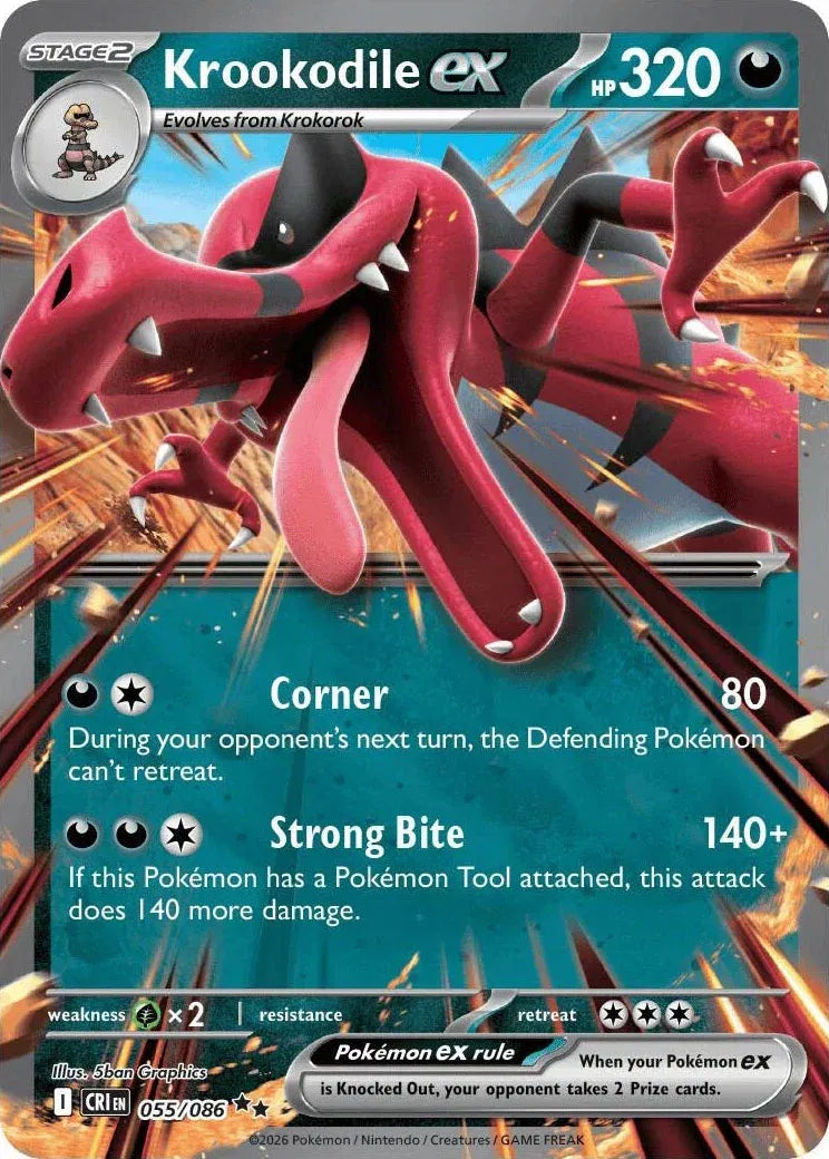 Krookodile ex - Chaos Rising (Double Rare)
