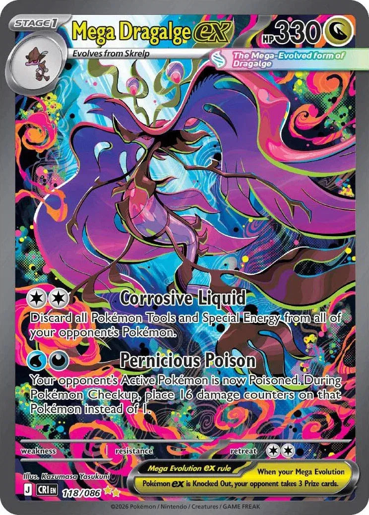 Mega Dragalge ex - Chaos Rising (Special Illustration Rare, 118/086 Holo)