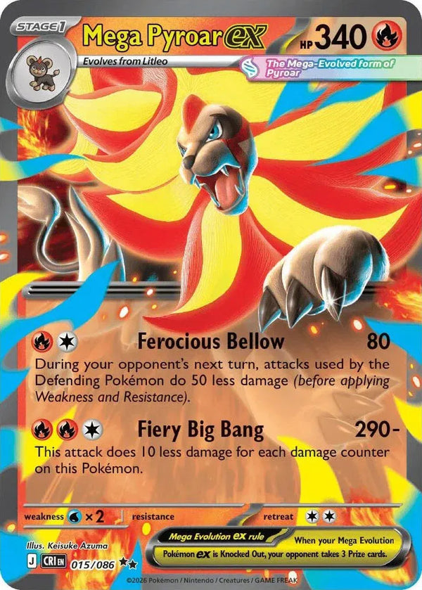 Mega Pyroar ex - Chaos Rising (Double Rare, 015/086 Holo)