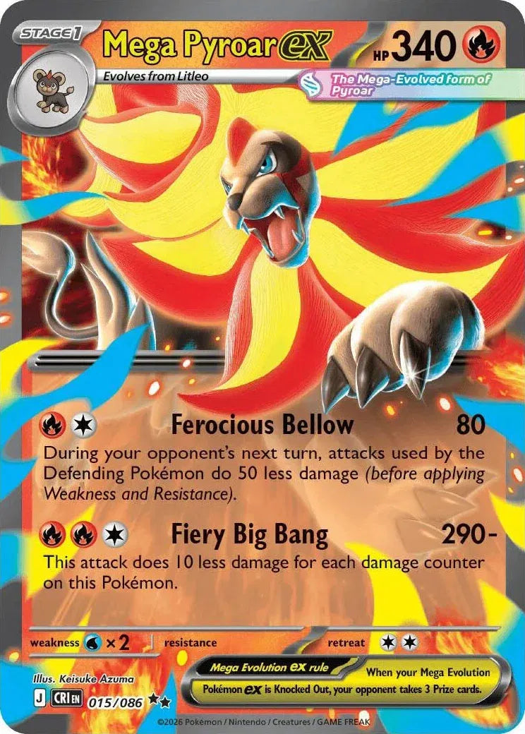 Mega Pyroar ex - Chaos Rising (Double Rare, 015/086 Holo)