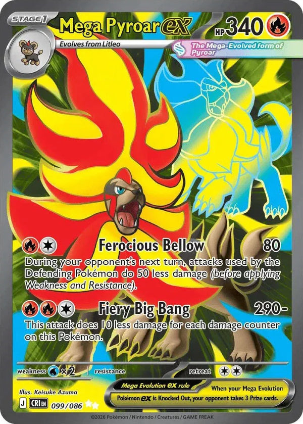 Mega Pyroar ex - Chaos Rising (Ultra Rare, 099/086 Holo)