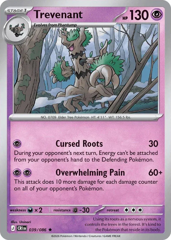 Trevenant - Chaos Rising (039/086 Reverse Holo)