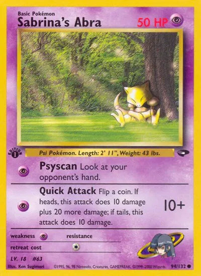 Sabrina's Abra (94) - Gym Challenge