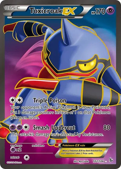 Toxicroak EX (102 Full Art) - Flashfire (Ultra Rare)